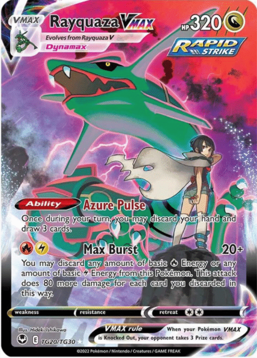 2022 Pokemon Silver Tempest Rayquaza VMAX TG20/TG30 Holo Ultra Rare LP+ NM-